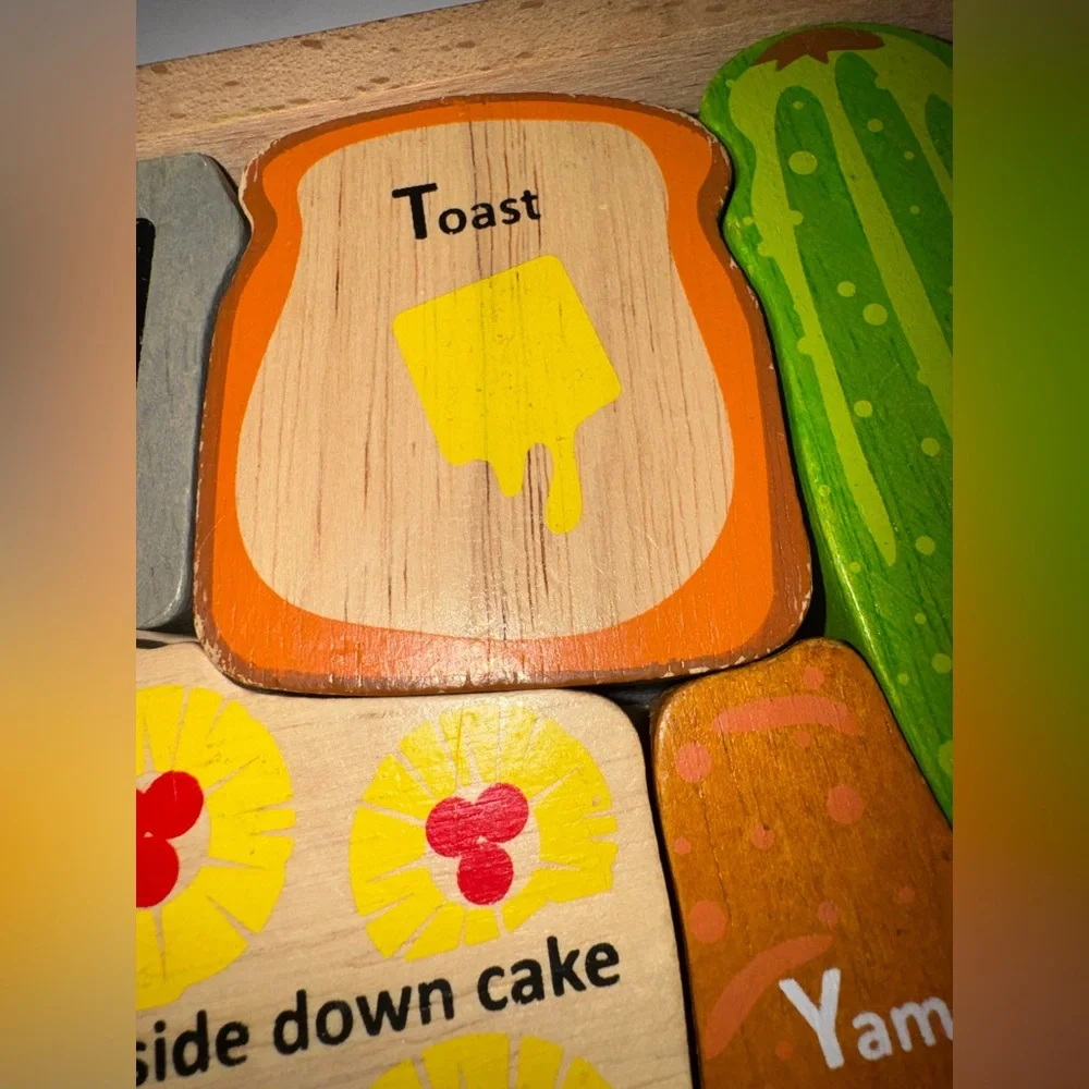 BeginAgain Alphabites wooden A-Z Food Puzzle & Playset - Picture 4 of 8